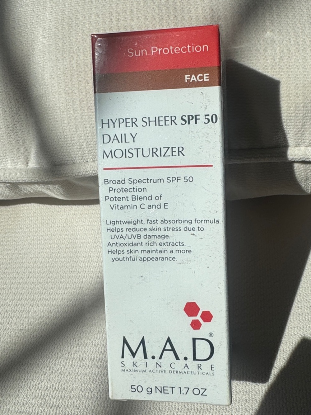 Hyper Sheer SPF 50 Daily Moisturizer — Red